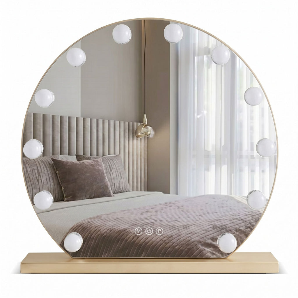 Zrcadlo LED HOLLYWOOD L. Gold 50 cm  1