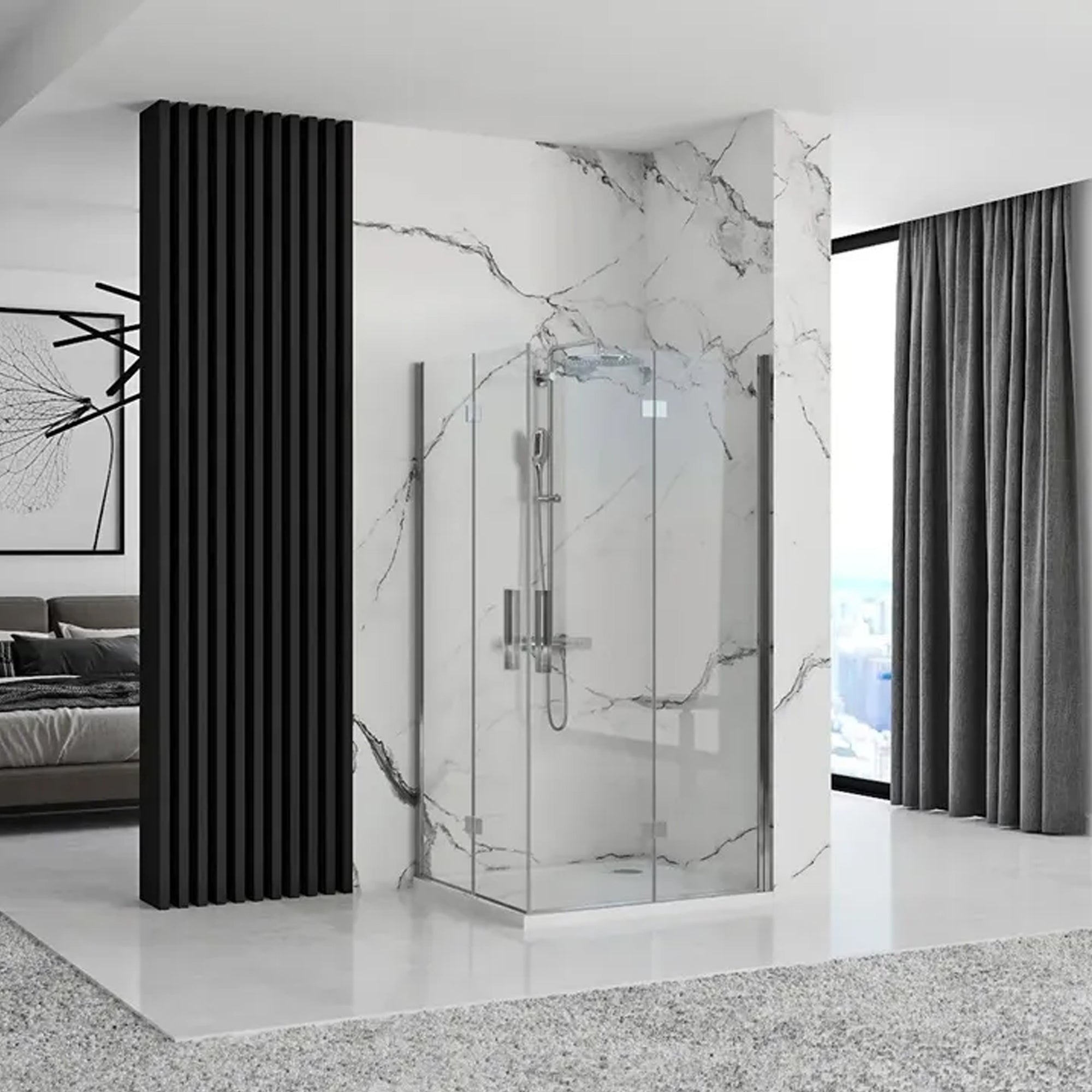 Sprchová kabina Rea Molier Chrome Double 90x90  1